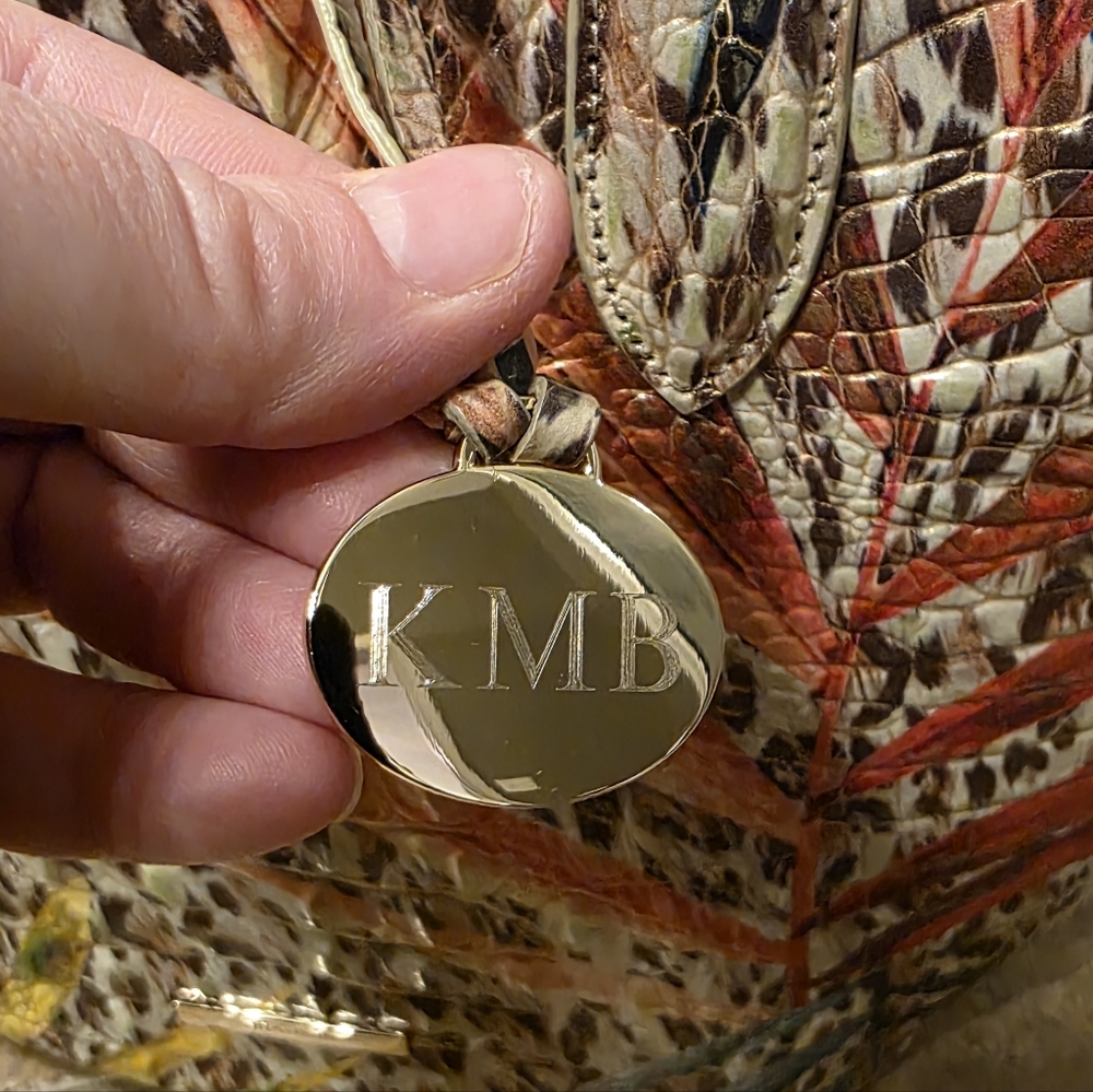 Brahmin Mira Botanica Croc-embossed Leather Market Tote Multi $365 - Picture 14 of 14